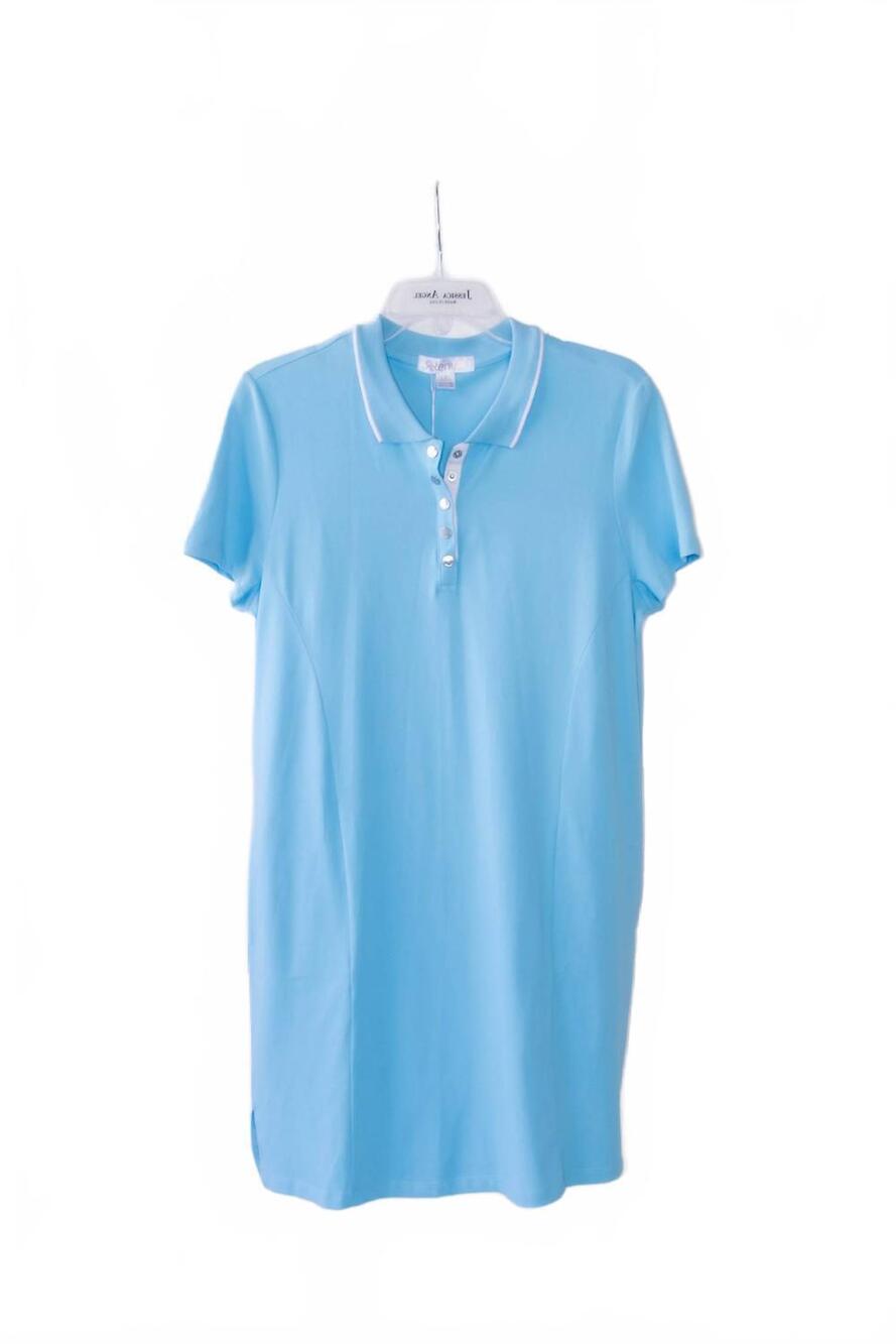 NEW RENUAR women's knit dress in bluejay